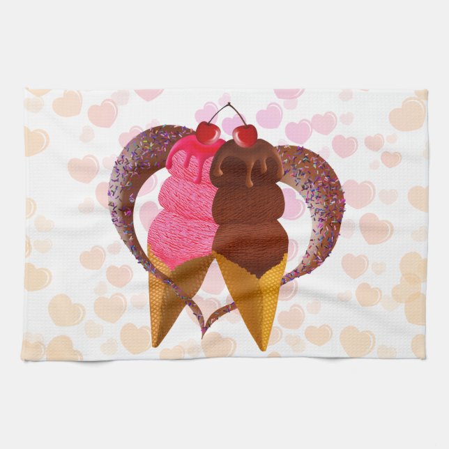 Ice cream kitchen towel (Horizontal)
