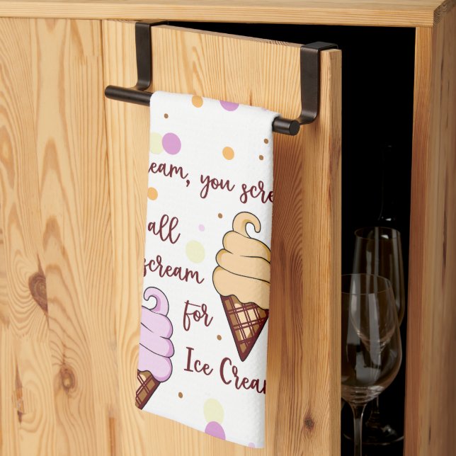 Ice Cream Kitchen Towel (Thirds Fold)