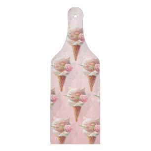 Ice Cream Kitty – Rosy & Dreamy Cutting Board