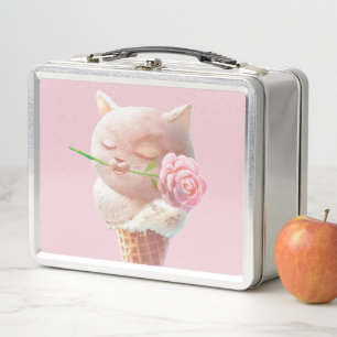 Ice Cream Kitty – Rosy & Dreamy Metal Lunch Box