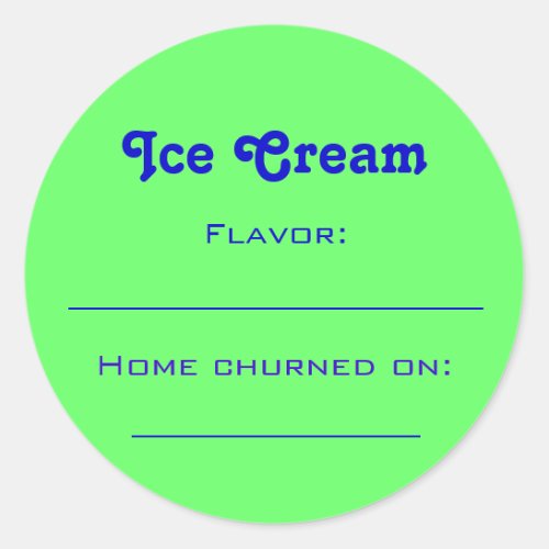 Ice Cream Label