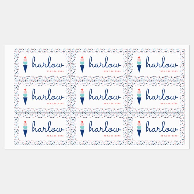 Ice Cream Labels (Sheet)