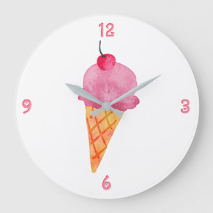 Ice cream large clock