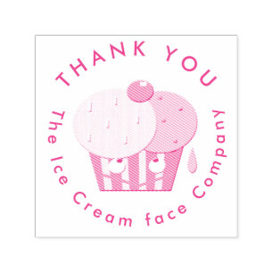 Ice cream logo design  self-inking stamp