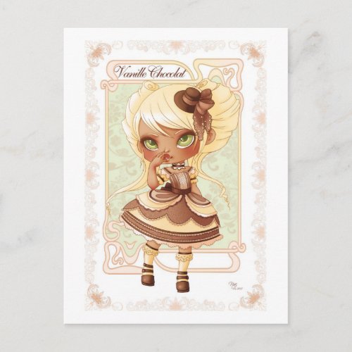 Ice Cream Lolita Vanilla Chocolate Postcard