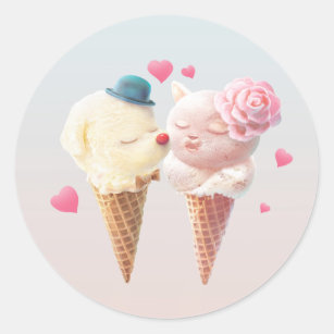 Adorable Cute Kawaii Summer Ice Cream Cartoon Emoji - Double Scoop Vin –  Shinobi Stickers