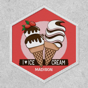 Ice Cream Lover custom name & color Patch