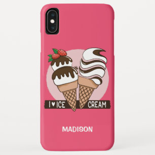 Ice Cream Lover custom name & color phone cases