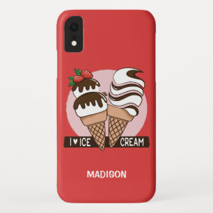 Ice Cream Lover custom name & color phone cases