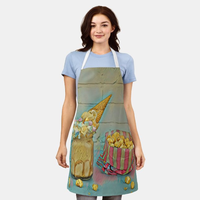 Ice cream lover gift apron (Worn)