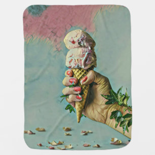 Ice cream lover gift baby blanket