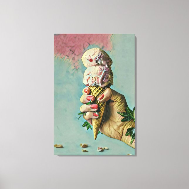 Ice cream lover gift canvas print (Front)