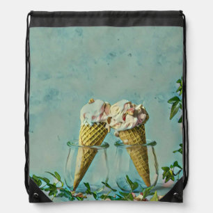 Ice cream lover gift drawstring bag