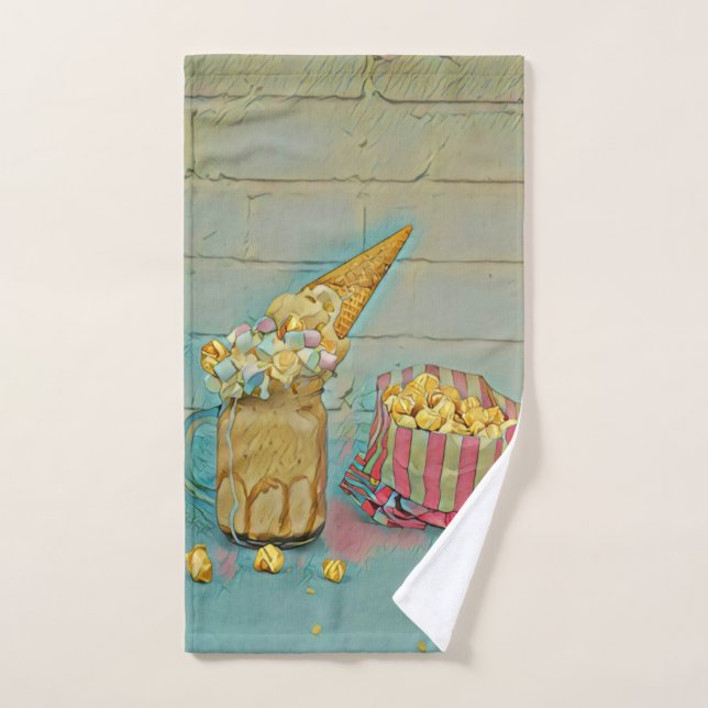 Ice cream lover gift hand towel  (Hand Towel)