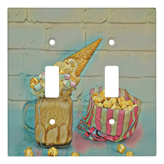 Ice cream lover gift light switch cover (Front)