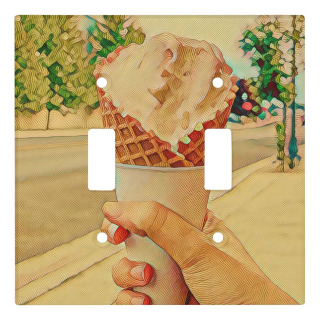 Ice cream lover gift light switch cover (Front)