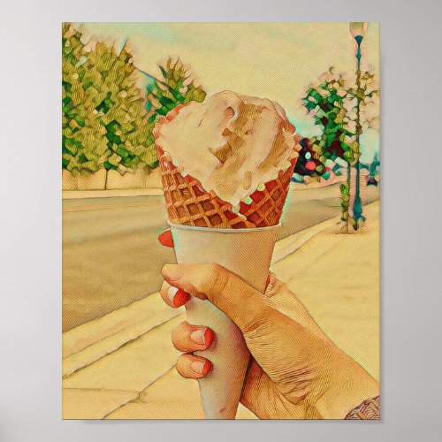 Ice cream lover gift poster