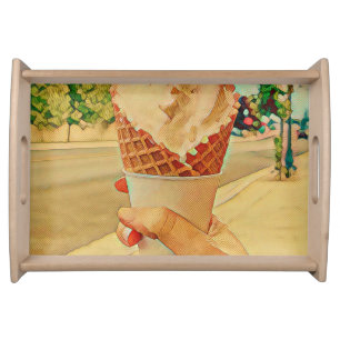 Ice cream lover gift serving tray
