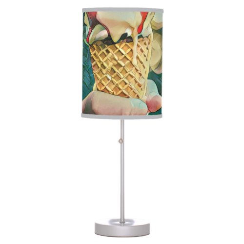 Ice cream lover gift table lamp