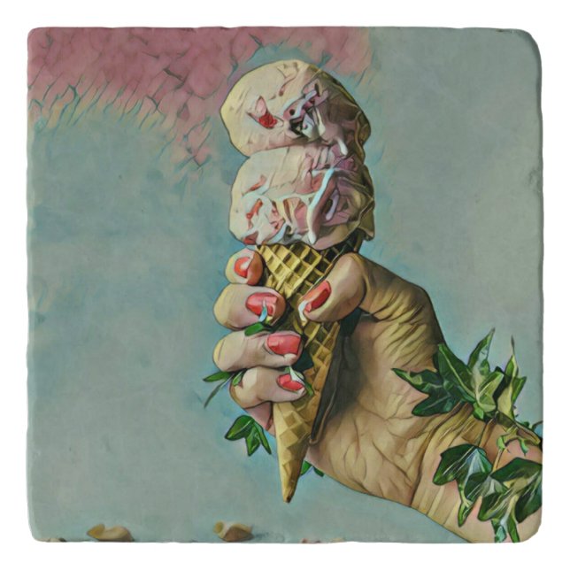 Ice cream lover gift trivet (Front)