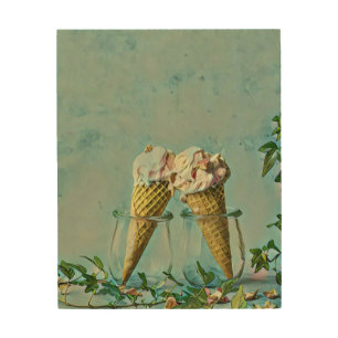 Ice cream lover gift wood wall art