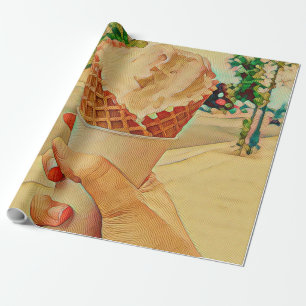 Ice cream lover gift wrapping paper
