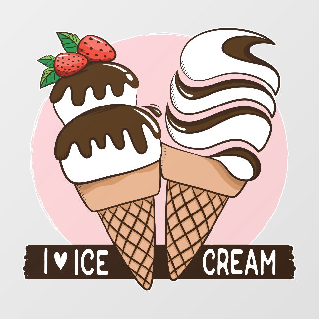 Ice Cream Lover Wall Decal (Front)