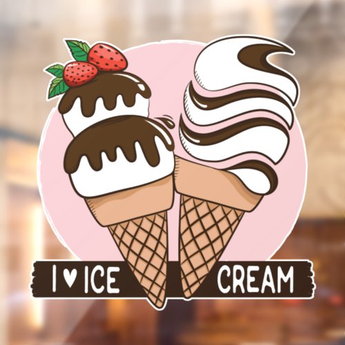 Ice Cream Lover Window Cling