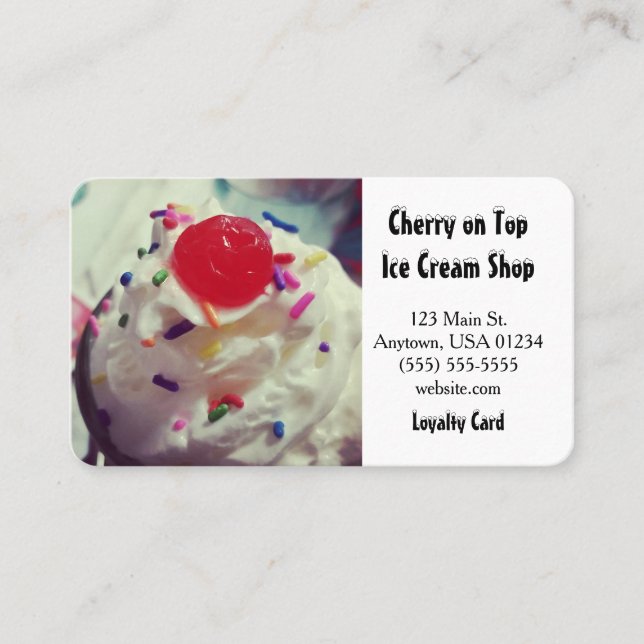 Ice Cream Loyalty Card (Front)