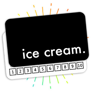 Ice Cream. Loyalty Punch Card by identica at Zazzle