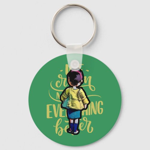 Ice cream makes everything better  T_Shirt Keychain