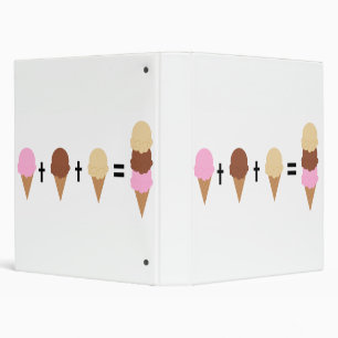 Ice Cream Math 3 Ring Binder
