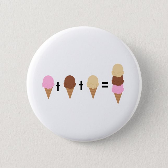 Ice Cream Math Pinback Button (Front)