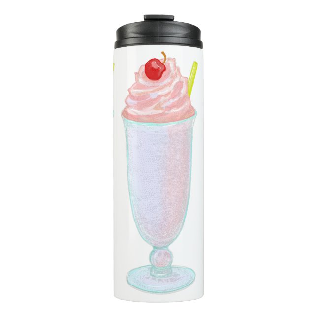 Ice cream milkshake cute  thermal tumbler (Front)