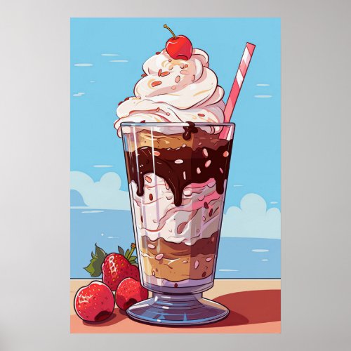 Ice Cream Milkshake Poster