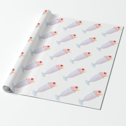 Ice cream milkshake wrapping paper