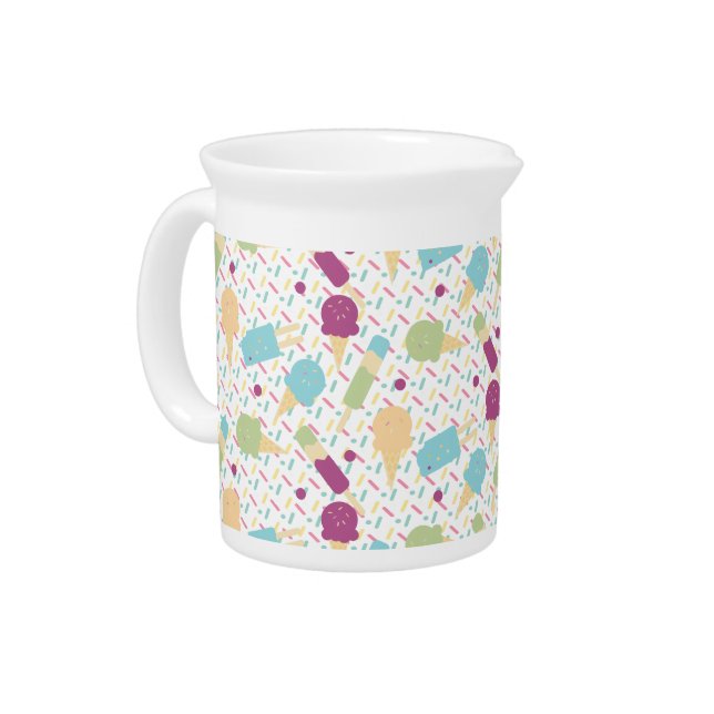 Ice Cream Mix Pop Sinkles Summer Beverage Pitcher (Left)