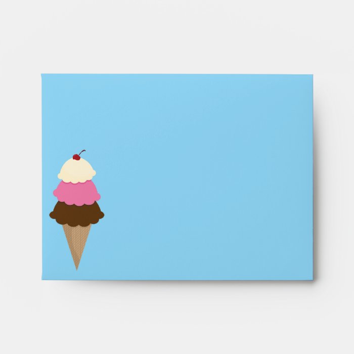 Ice Cream Note Card Envelopes