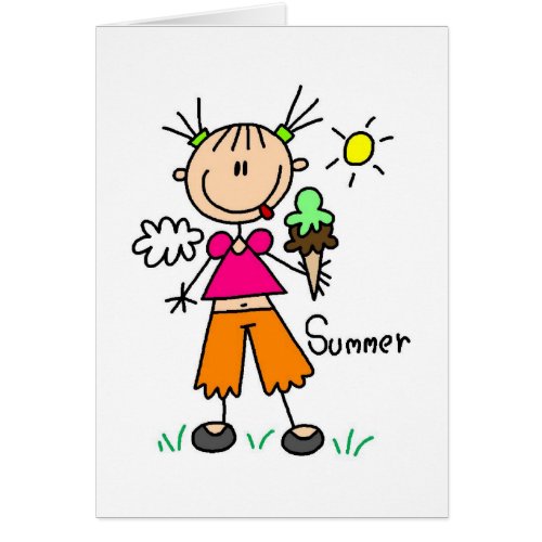 Ice Cream On A Hot Summer Day Card