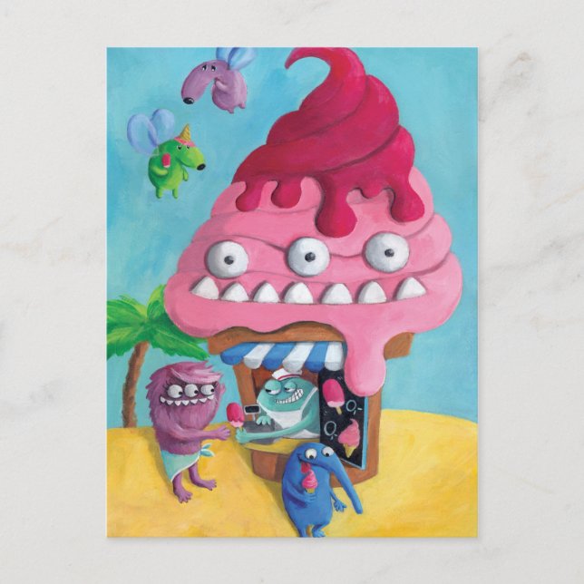 Ice Cream on the Beach Postcard (Front)