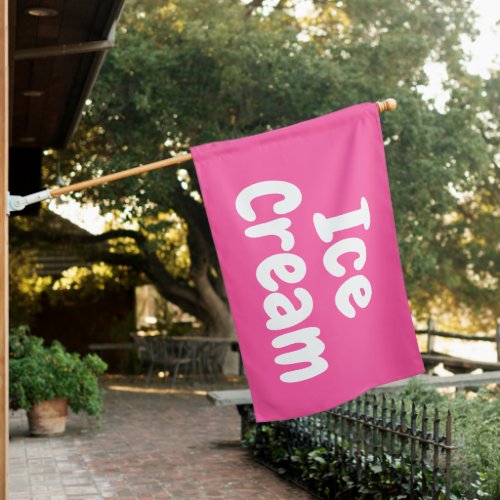 Ice Cream Open for Business Sign Flag