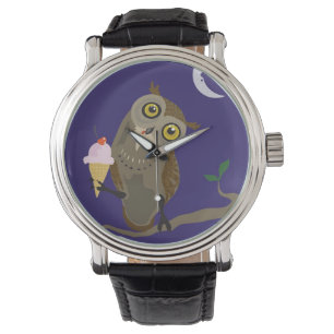 Ice Cream Owl~wrist watch