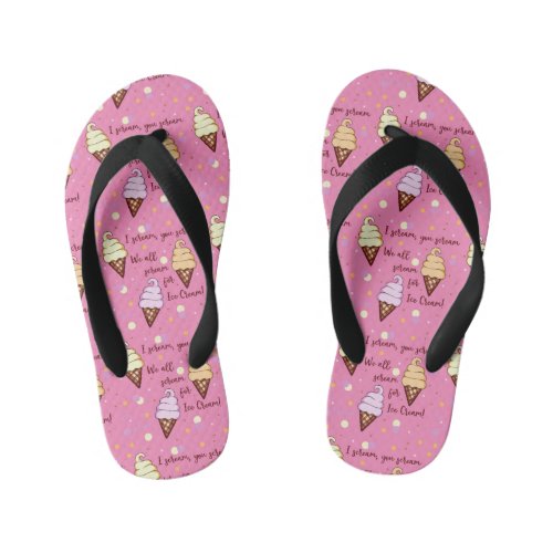 Ice Cream Pair of Flip Flops