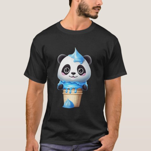 Ice Cream Panda Bear Delicious Teddy Bear Icecream T_Shirt