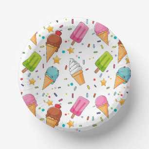 Ice Cream Paper Bowls, Sweet Treat Dessert Bowls
