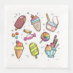 Ice Cream Paper Dinner Napkins