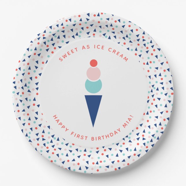 Ice Cream Paper Plates (Front)
