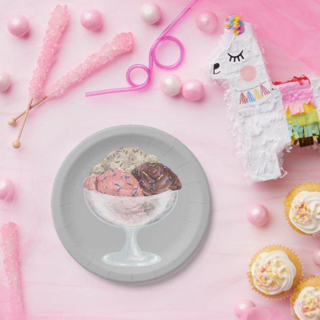 Ice Cream Paper Plates (Party)