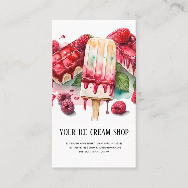 Ice Cream Parlor business card (Front)