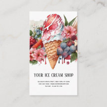 Ice Cream Parlor business card